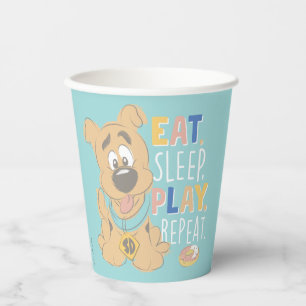 Puppy Scooby-Doo "Eat, Sleep, Play, Repeat" Paper Cups