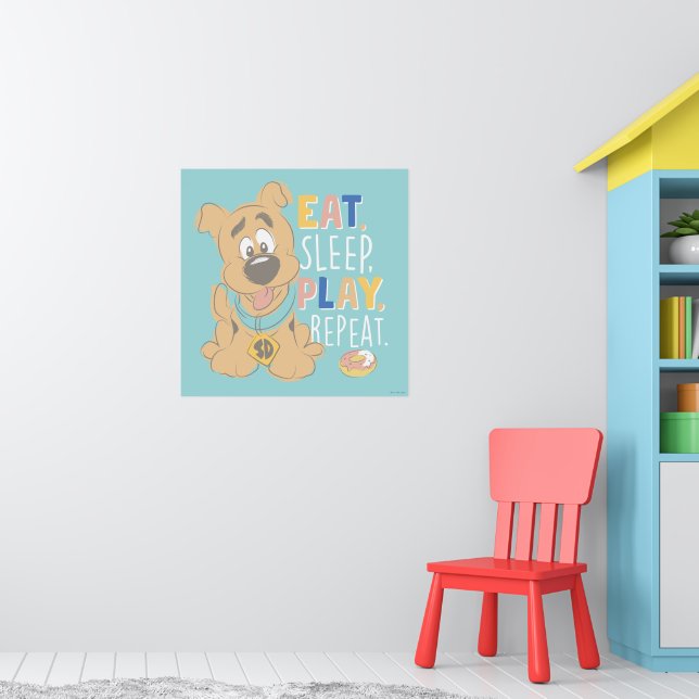 Puppy Scooby-Doo "Eat, Sleep, Play, Repeat" Poster (Nursery 1)