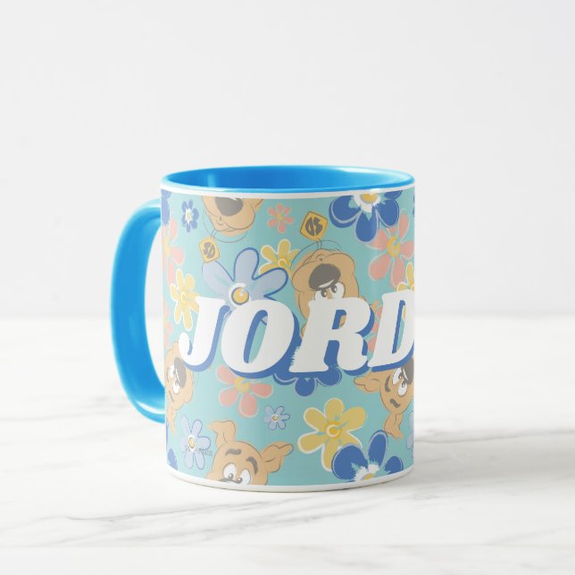 Puppy Scooby-Doo Flower Pattern Mug (Front Left)