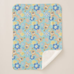 Puppy Scooby-Doo Flower Pattern Sherpa Blanket