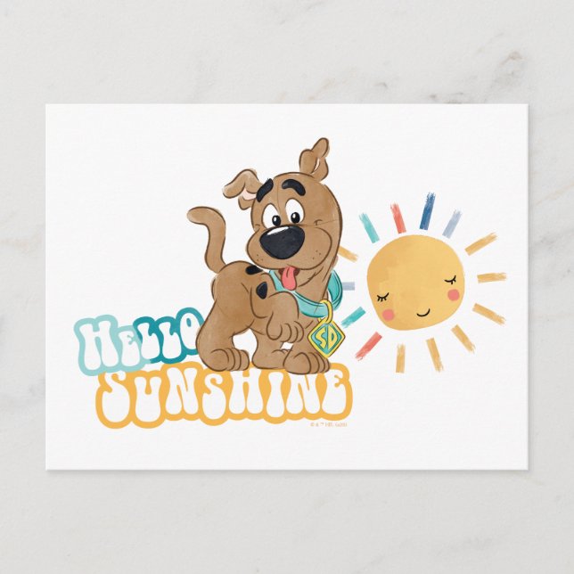 Puppy Scooby-Doo "Hello Sunshine" Postcard (Front)