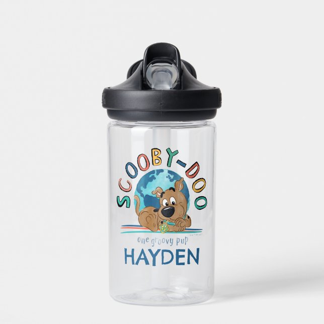 Puppy Scooby-Doo "One Groovy Pup" Water Bottle (Front)