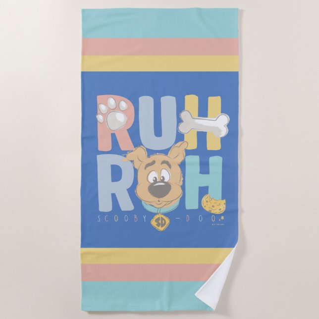 Puppy Scooby-Doo "Ruh Roh" Beach Towel (Front)