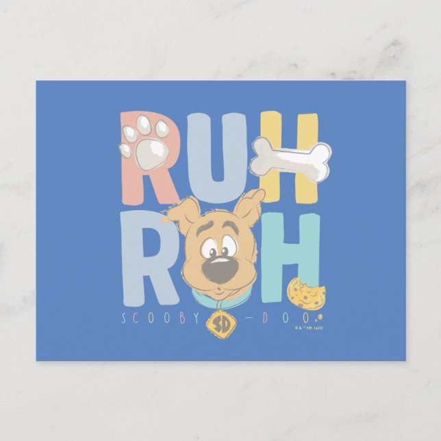 Puppy Scooby-Doo "Ruh Roh" Postcard (Front)