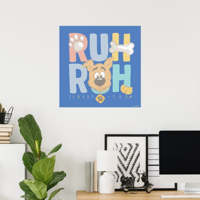 Puppy Scooby-Doo "Ruh Roh" Poster (Home Office)