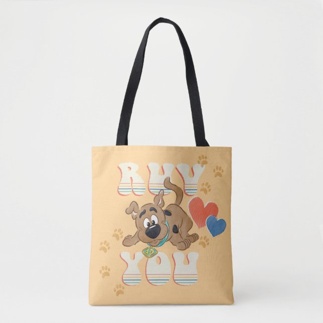 Puppy Scooby-Doo "Ruv You" Tote Bag (Front)
