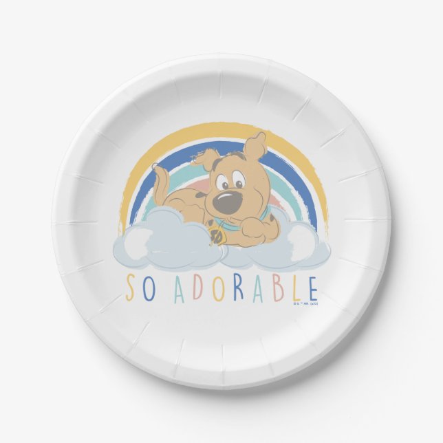 Puppy Scooby-Doo "So Adorable" Paper Plate (Front)