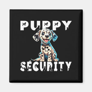 Puppy Security Dog Catcher Costume Dalmatian Magnet