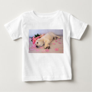 Puppy Sleep Flower 01 Baby T-Shirt
