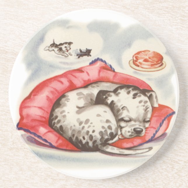 puppy sleeping coaster (Front)