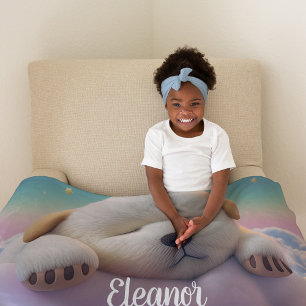 Puppy Sleeping On A Cloud Fleece Blanket