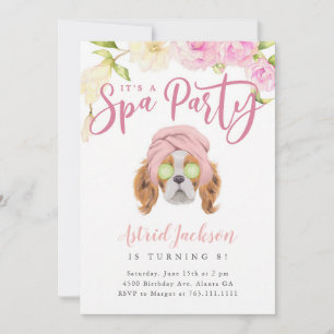 Puppy Spa Party Girl Birthday Invitation