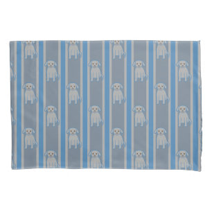 Puppy Striped Pillowcase