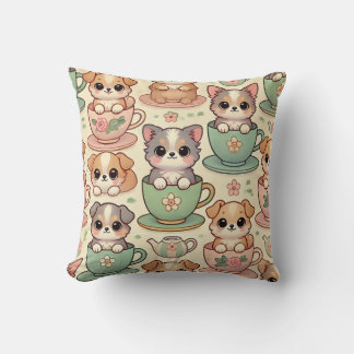 Puppy Teacups Cushion