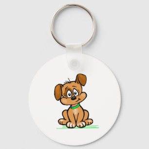 Puppy Tilt Key Ring