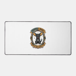 Puppy Walk Shirt For Dog Lovers_1 Desk Mat