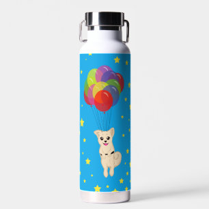 Puppy with Balloons Water Bottle