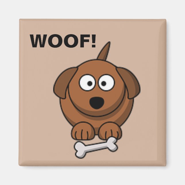 Puppy With Bone Magnet (Front)