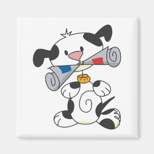 Puppy With Newspaper T-shirts and Gifts Magnet