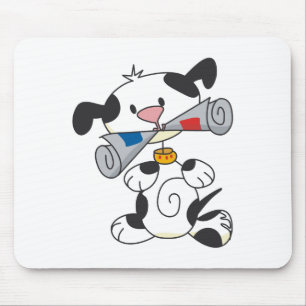 Puppy With Newspaper T-shirts and Gifts Mouse Mat