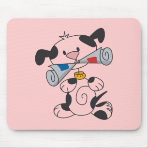 Puppy With Newspaper T-shirts and Gifts Mouse Mat