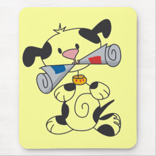 Puppy With Newspaper T-shirts and Gifts Mouse Mat