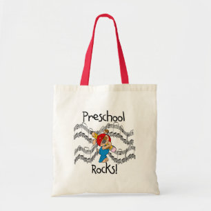 Puppy With Pencil Preschool Rocks Tote Bag