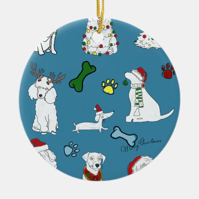 PUPPY XMAS ORNAMENT (Front)