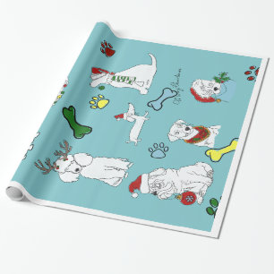 PUPPY XMAS WRAPPING PAPER