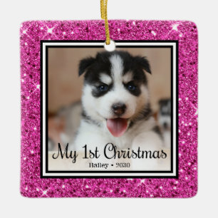 Puppy's 1st Christmas Ceramic Ornament