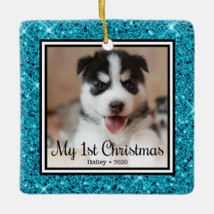 Puppy's 1st Christmas Ceramic Ornament