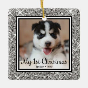 Puppy's 1st Christmas Ceramic Ornament
