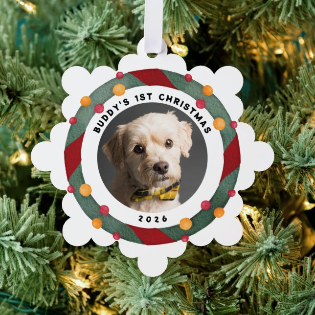 Puppy's 1st Christmas Tree Decoration Card (Insitu (Tree))