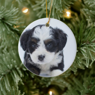 Puppy's First Christmas Ceramic Tree Decoration
