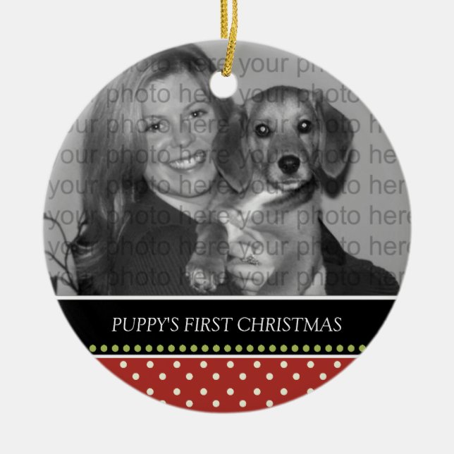 Puppy's First Christmas Keepsake Ornaments (Front)