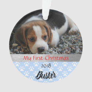 Puppy's First Christmas Photo Ornament