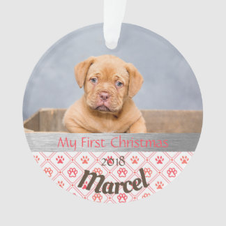 Puppy's First Christmas Photo Ornament