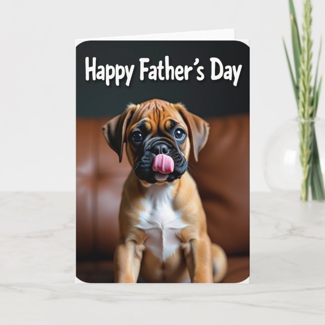 Puppys First Fathers Day Card (Front)