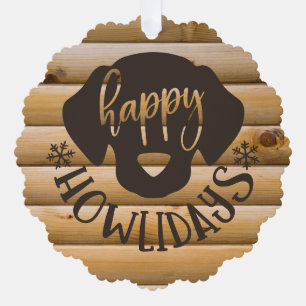 Puppy's First Paw-fect Canine Christmas Photo Tree Decoration Card