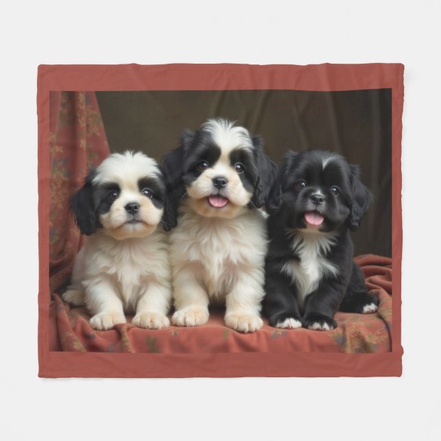 Puppy's  fleece blanket (Front (Horizontal))