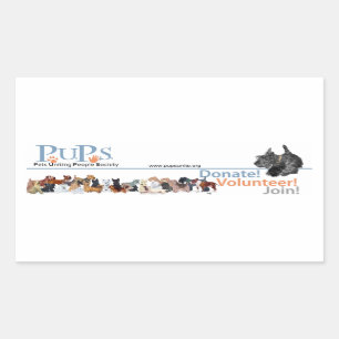 PUPs Logo Sticker with Scottie