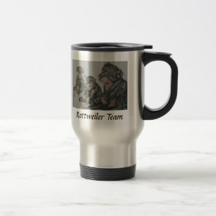 Pups & Nina pic, Rottweiler Team Travel Mug