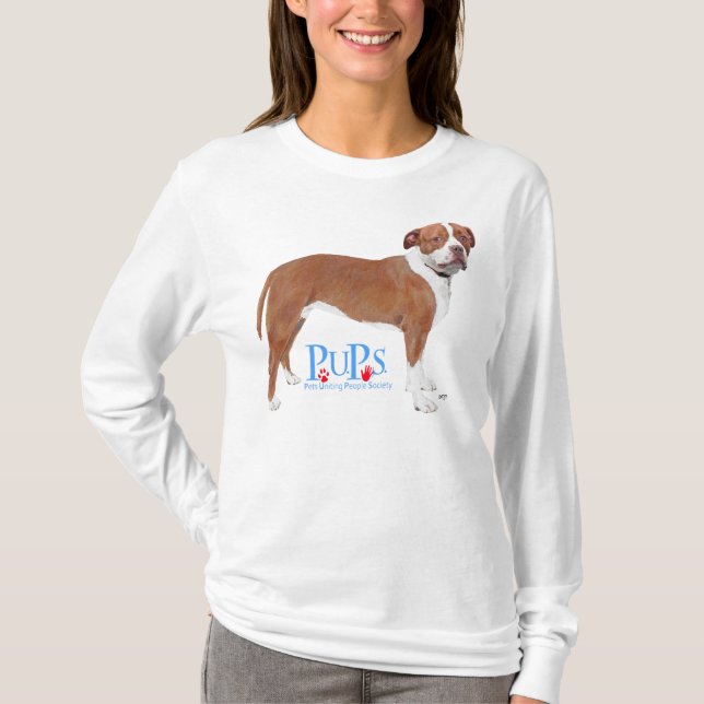 PUPs Rescued Pit Bull T-Shirt (Front)