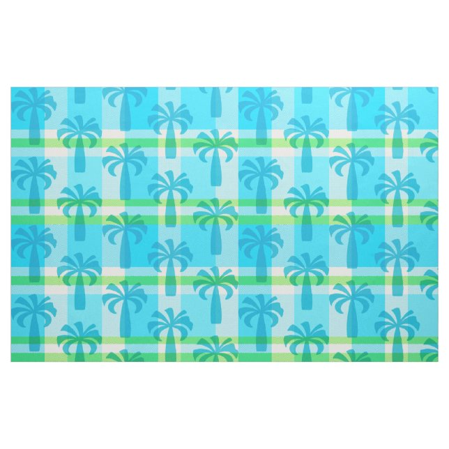 Pupule Hawaiian Vintage Palm Tree Plaid Fabric (Fat Quarter)