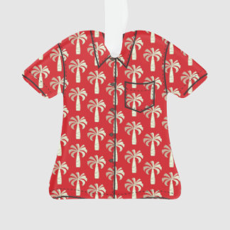 Pupule Vintage Palm Tree Hawaiian Aloha Shirt Ornament