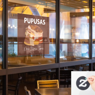Pupusas El Salvadorian Bread Pupusas Restaurant Window Cling
