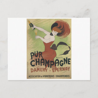 PUR CHAMPAGNE Vintage Art Poster print Postcard