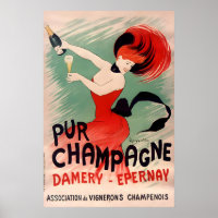 Pur Champagne - Vintage Poster - Cappiello Poster