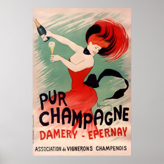 Pur Champagne - Vintage Poster - Cappiello Poster