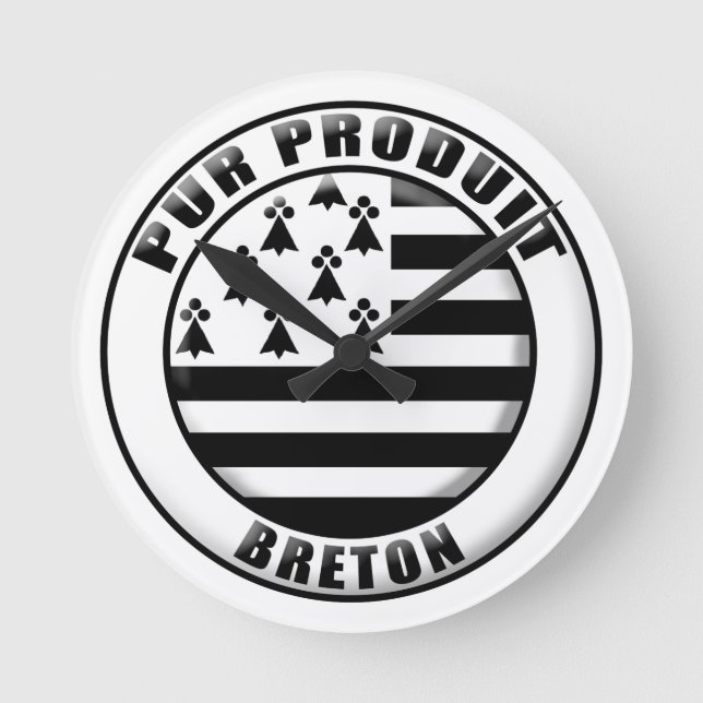 Pur produit Bretagne Round Clock (Front)